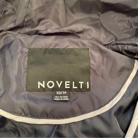 Novelti Quilted Navy Hooded Jacket-Size XS-NWT-Water Repellant-Thin-Lightweight - Picture 11 of 14